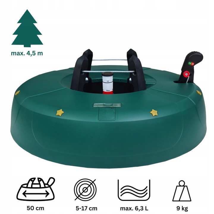 Stojak choinkowy KAMAI SELECT 4.5D Zielony podstawka do żywej choinki 4,5m