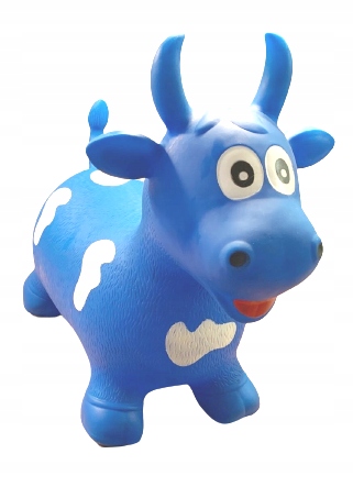 Skoczek gumowy do skakania niebieska Krówka do 50kg