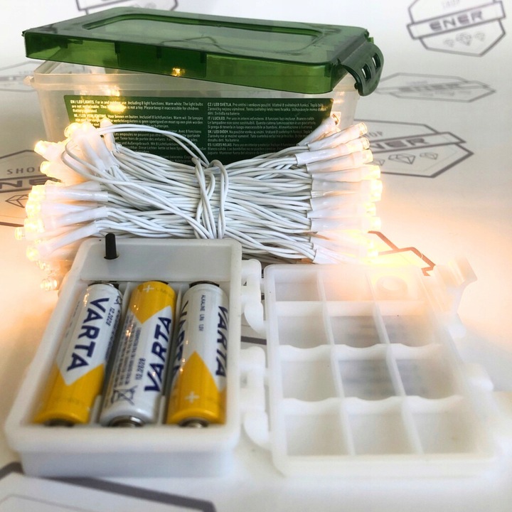 Lampki choinkowe NA BATERIE 140 LED 11m CIEPŁE oświetlenie świąteczne PRO