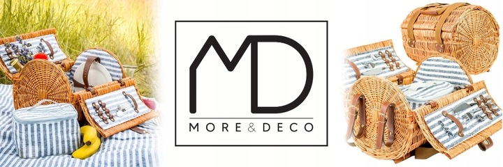 Pleciony kosz piknikowy wiklinowy dla 2 osób ogród termotorba talerze