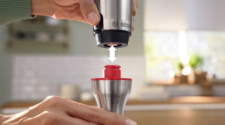 Blender ręczny z rozdrabniaczem Bosch MSM6M820 1200W QuattroBlade Pojemnik