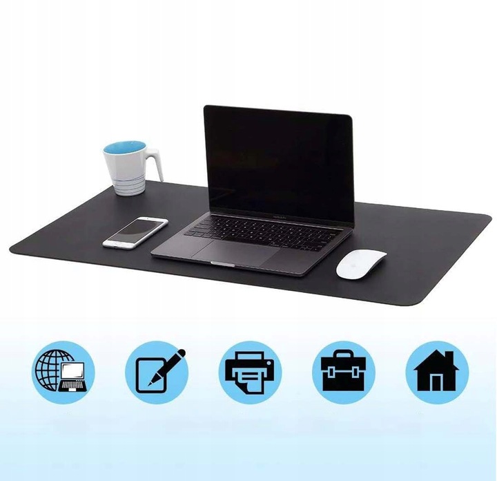 PODKŁADKA POD MYSZ GAMINGOWA NA BIURKO DUŻA 120*60 CM SKÓRA PU