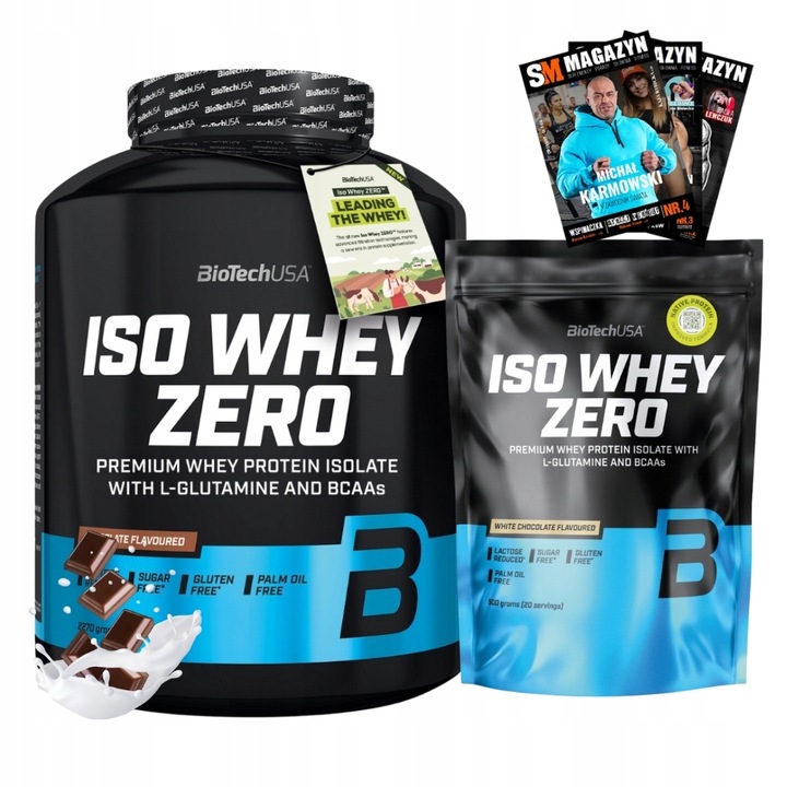 BIOTECH ISO WHEY ZERO 2270g BIAŁKO WPI + ISO WHEY ZERO 500g IZOLAT SERWATKA