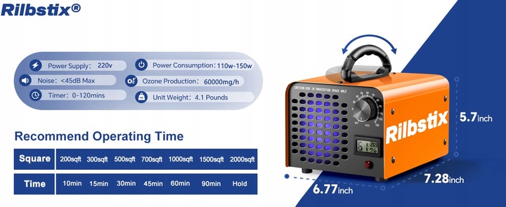 GENERATOR OZONU OZONATOR OCZYSZCZACZ CZASOMIERZ