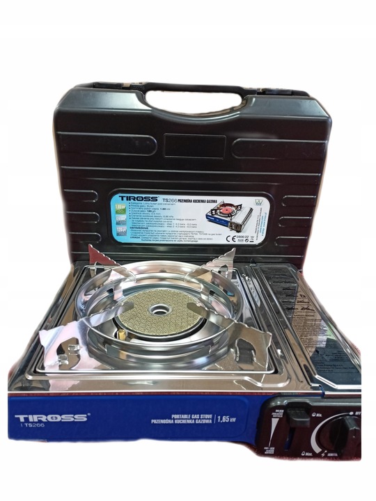 Kuchenka turystyczna gazowa Tiross srebrna TS-266