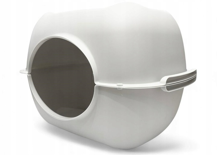 Rotho Bella Biała Duża Kryta Zamknięta Kuweta XXL na żwirek dla kota Benek