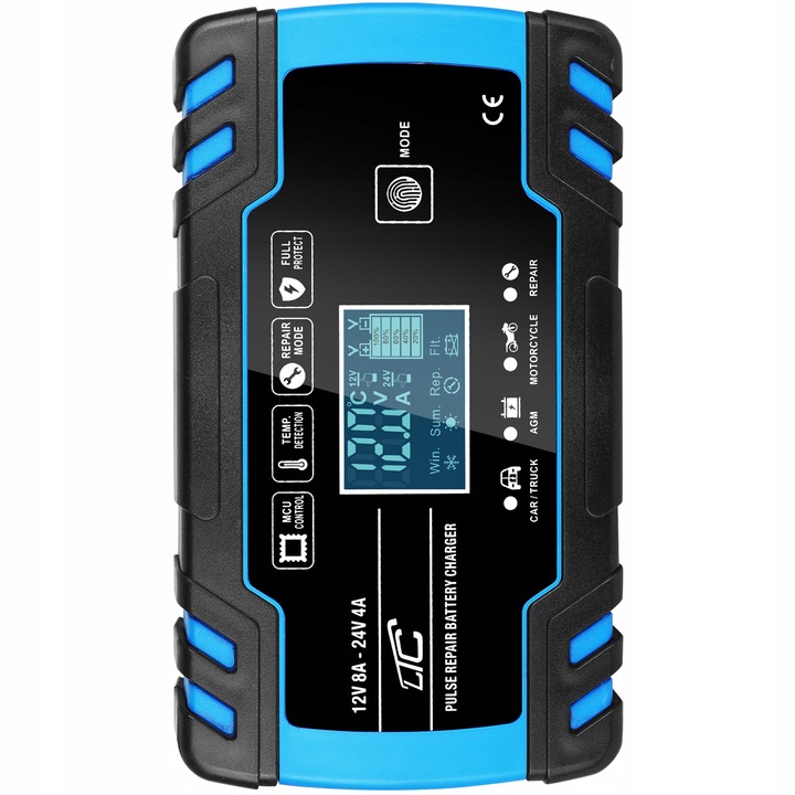 PROSTOWNIK AUTOMATYCZNY SAMOCHODOWY FUNKCJA NAPRAWY DO AKUMULATORÓW 12V 24V