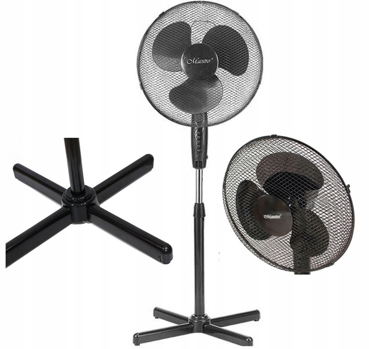 Wentylator podłogowy CICHY - 40cm, 60W, 3 prędkości