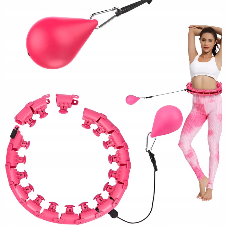 HULA HOP Z OBCIĄŻENIEM PLUS SIZE XXL WYPUSTKAMI ODCHUDZAJĄCE SKŁADANE SMART