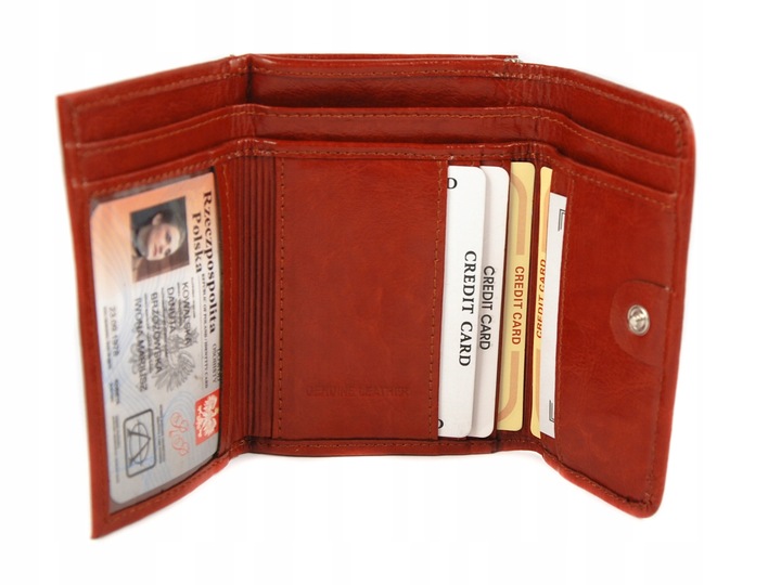 Zgrabny portfel damski ANDRUS - solidna SKÓRA Naturalna - 2 lata gwarancji