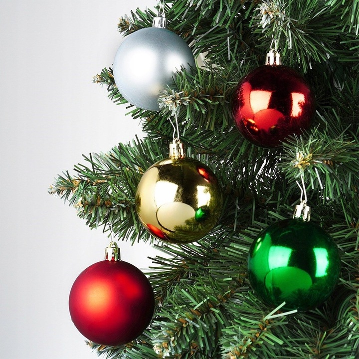 50x Bombki CHOINKOWE świąteczne nietłukące KOLOROWE zestaw bombek choinkę