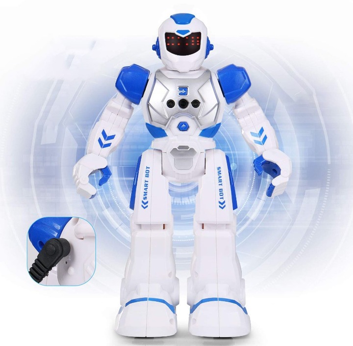 INTELIGENTNY ROBOT RC CZUJNIK DO WCZESNEJ EDUKACJI DLA DZIECKA + PILOT