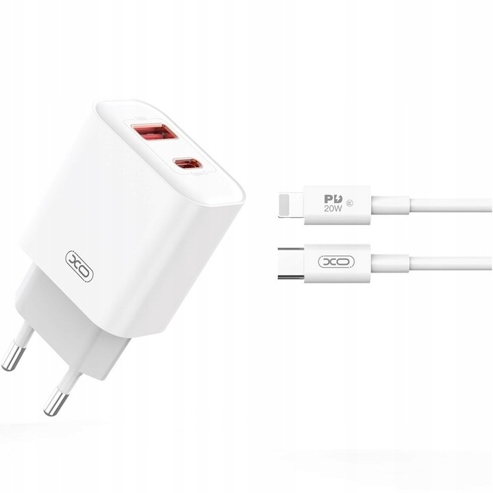 SZYBKA ŁADOWARKA USB-C 20W + KABEL 1M do IPHONE X 11 12 13 14 Pro Max