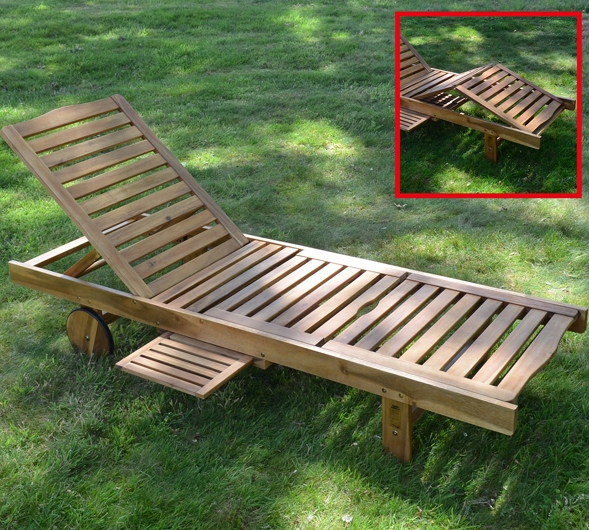 Leżak Leżanka Ogrodowy Drewniany HECHT Resort A Tropikalne Drewno Akacjowe