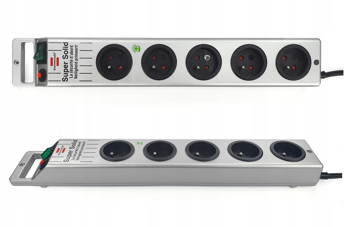 Przedłużacz Listwa Zasilająca Srebrna 5 Gniazd Kabel 2,5m BRENNENSTUHL