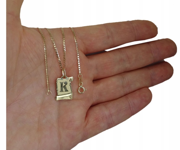 ZAWIESZKA ZŁOTA 585 LITERKA A B C D E F G H I J K L M N O P R S T U W Z