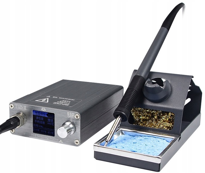 Stacja lutownicza lutownica OSS TEAM T12-X 72W na groty T12 oporowa 480st.