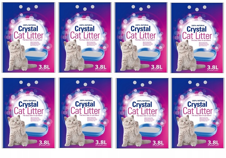 Żwirek silikonowy dla kota 8 x 3.8L bezzapachowy