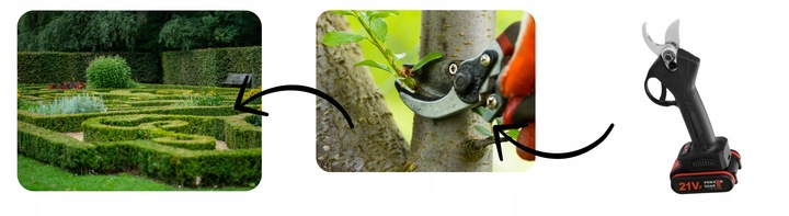 SEKATOR AKUMULATOROWY ELEKTRYCZNY NOŻYCE SEKATOR OGRODOWY 40 mm AKUMULATOR