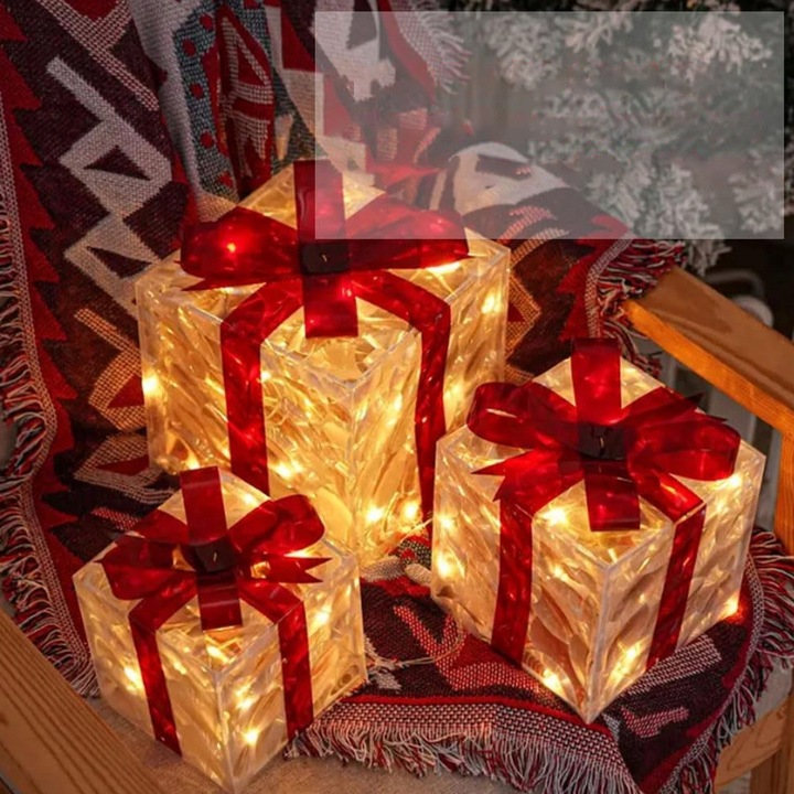 LAMPKI ŚWIĄTECZNE PUDEŁKA 50 LED CIEPŁE Z PILOTEM DO OGRODU DOMU