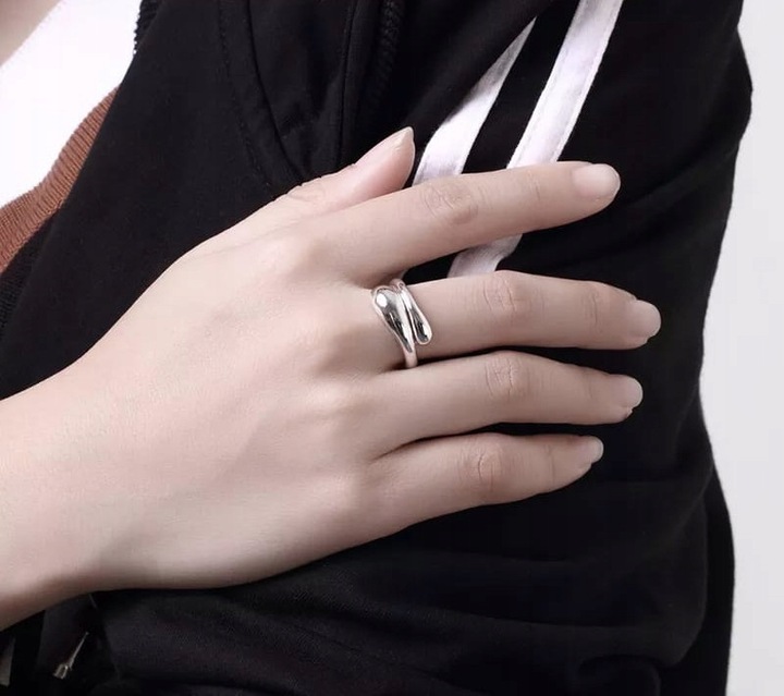 Srebrny Pierścionek Srebro 925 Szeroki Regulowany