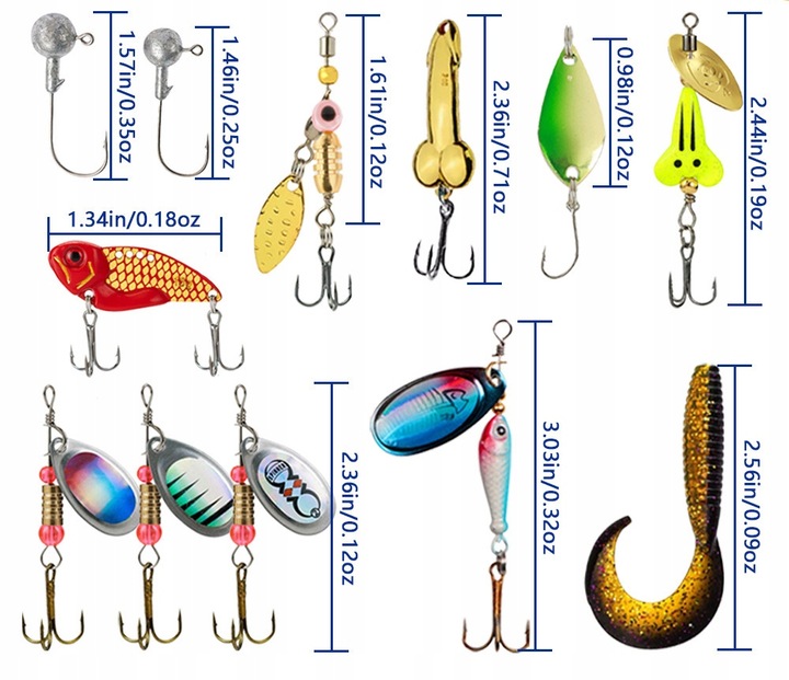 KALENDARZ ADWENTOWY Z PRZYNĘTĄ WĘDKARSKĄ WOBBLERY DO ZESTAWU WĘDKARSKIEGO