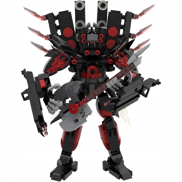 SKIBI TOILET TOY BRICKS SERIES KLOCKI BUDOWLANE, TOILET MAN SPEAKER MAN