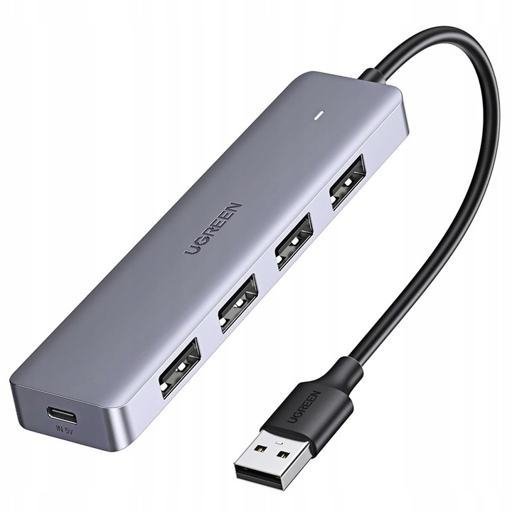 UGREEN ADAPTER HUB ROZDZIELACZ 4x USB 3.2 DO KOMPUTERA TRANSFER DO 5Gbps