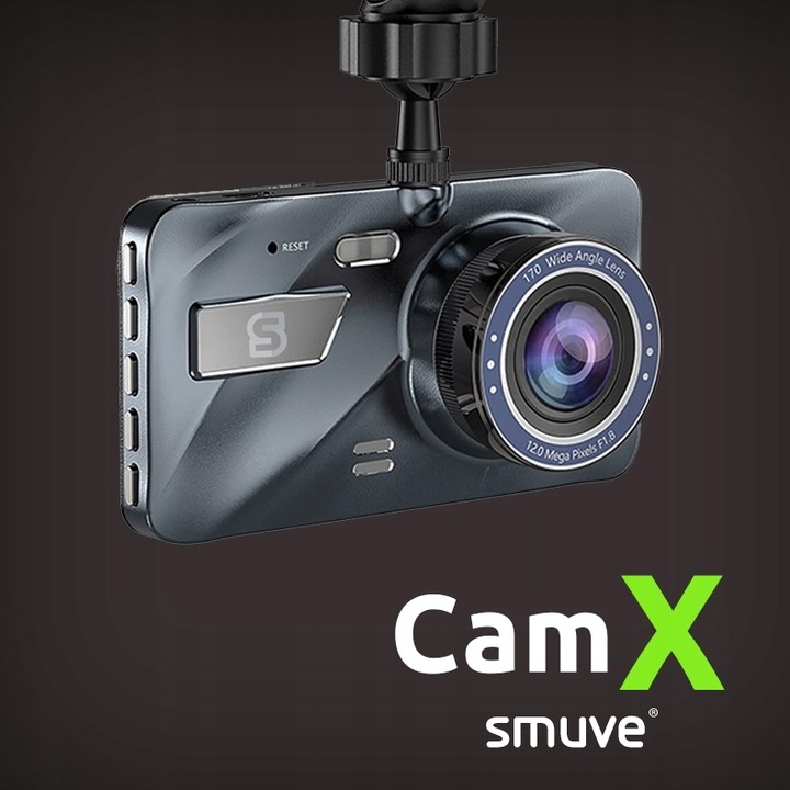 Wideorejestrator jazdy Przód Tył Kamera samochodowa Full HD + Karta pamięci