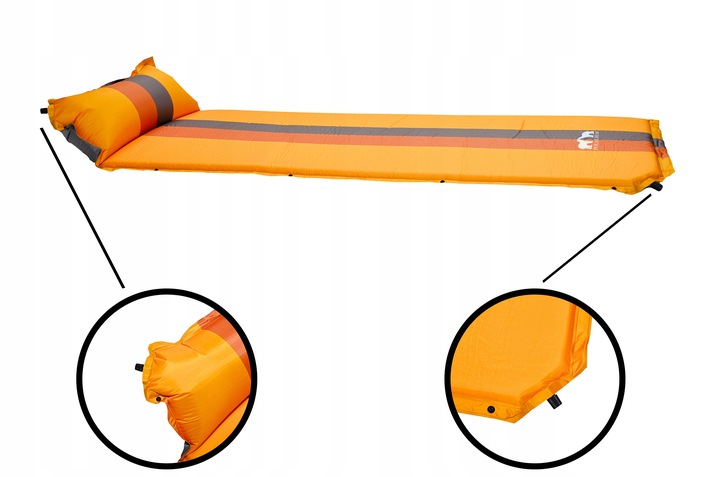 MATA SAMOPOMPUJĄCA Z PODUSZKĄ MATERAC karimata kempingowa POD NAMIOT BIWAK