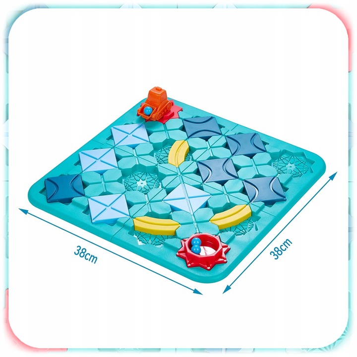 GRA LOGICZNA DLA DZIECI Układanka Labirynt Budowanie Drogi Klocki PREZENT