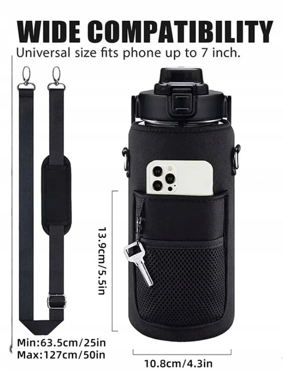 Butelka motywacyjna bidon 2L z pokrowcem HIT !!