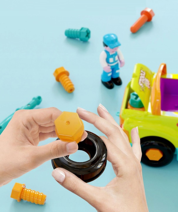 Auto do skręcania rozkręcania mały mechanik jeździ gra interaktywny