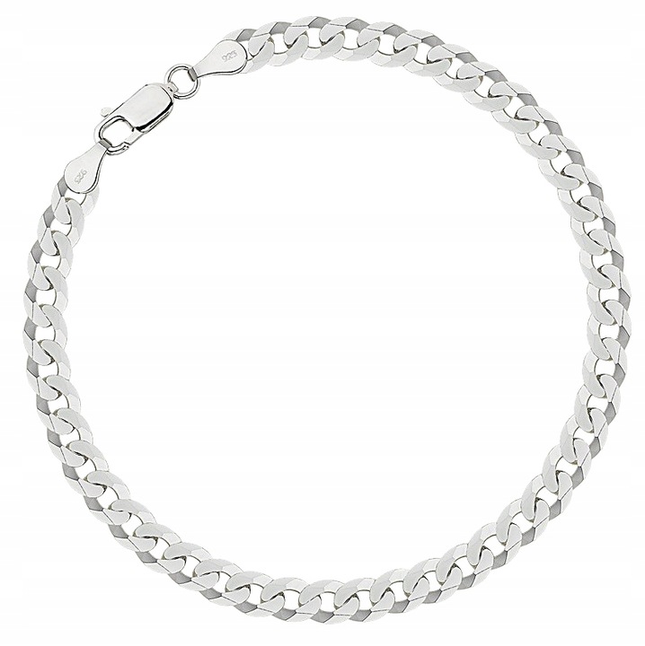 Bransoletka Srebrna Pancerka Pełna Diamentowana 5,00 mm Grawer Gratis