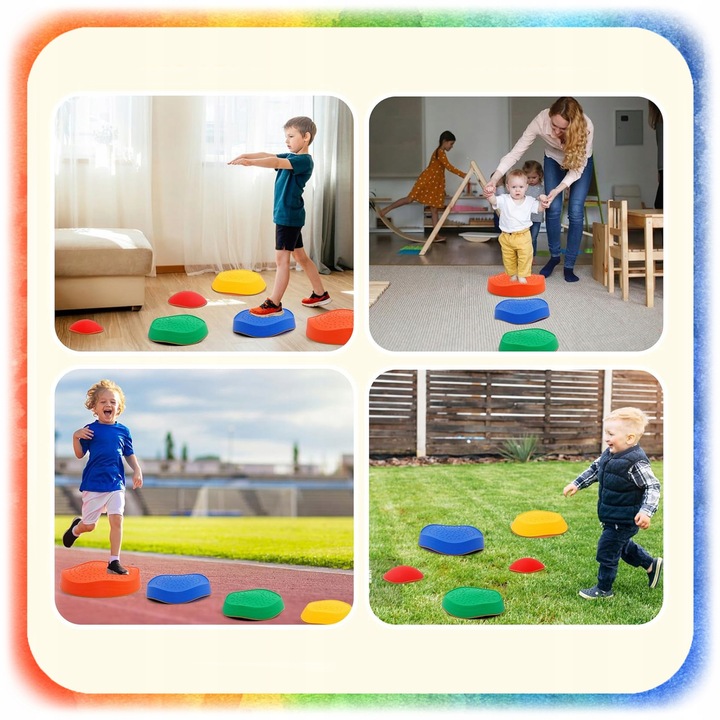 ŚCIEŻKA SENSORYCZNA XL KAMIENIE BALANSUJĄCE DLA DZIECI TRENING RÓWNOWAGI