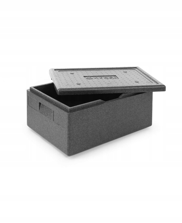 Pojemnik termoizolacyjny z piocelanu, HENDI, GN 1/1 46L 600x400mm, czarny