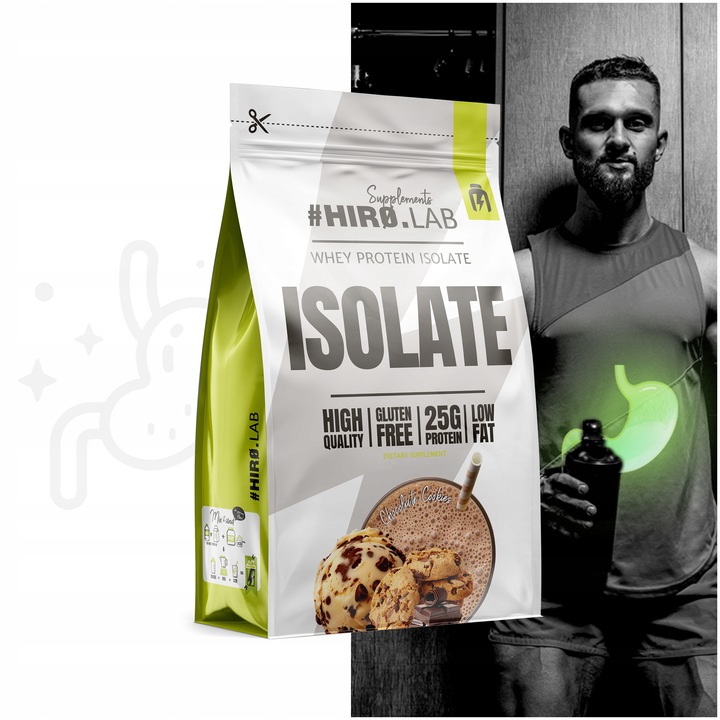 Izolat Białka BIAŁKO 700 g WPI Whey Protein Isolate Czekolada ciastko HIRO