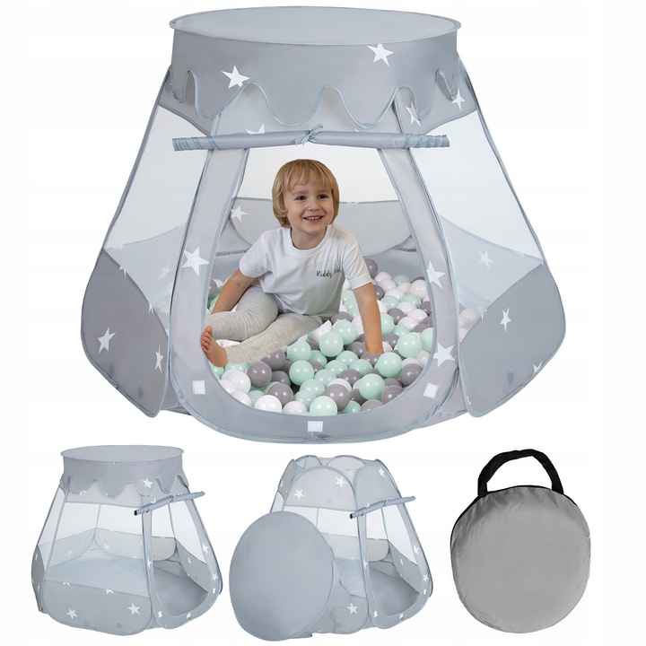 NAMIOT SUCHY BASEN ZAMEK z piłkami kulki 100 szt