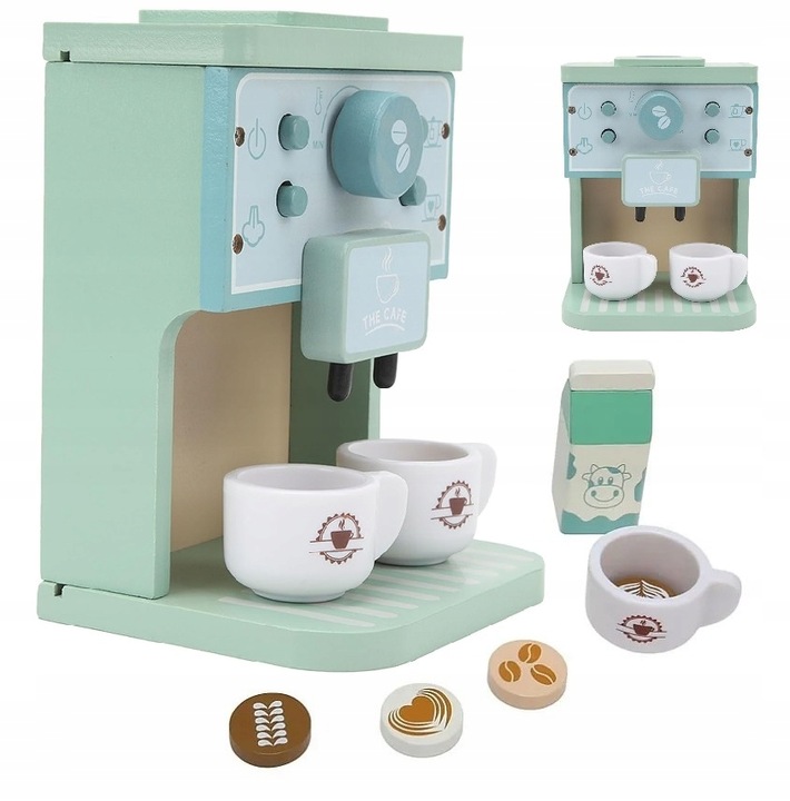 Drewniany ekspres do kawy kawiarnia akcesoria ZESTAW małego baristy (W058)