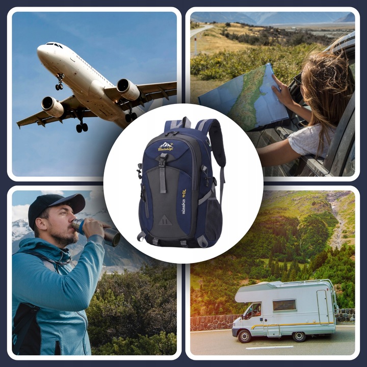 PLECAK TURYSTYCZNY BIWAKOWY NA WYCIECZKĘ W GÓRY WYGODNY 40L BIWAK SURVIVAL