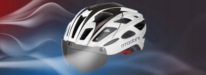 Kask rowerowy z szybą HT19 - madani