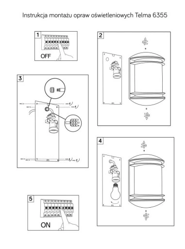 Lampa natynkowa ścienna Telma 6355 Suma