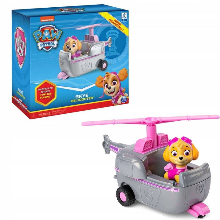 PSI PATROL SKYE AUTO POJAZD HELIKOPTER + FIGURKA