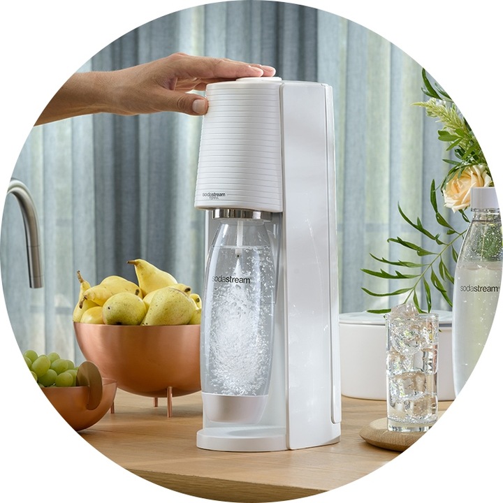 Saturator SodaStream do Wody Gazowanej Terra Biały Butelka Nabój CO2
