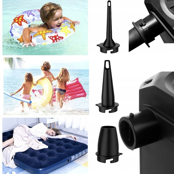 Elektryczna Pompka do Materaca Pontonu Basenu Akumulatorowa USB - typ C