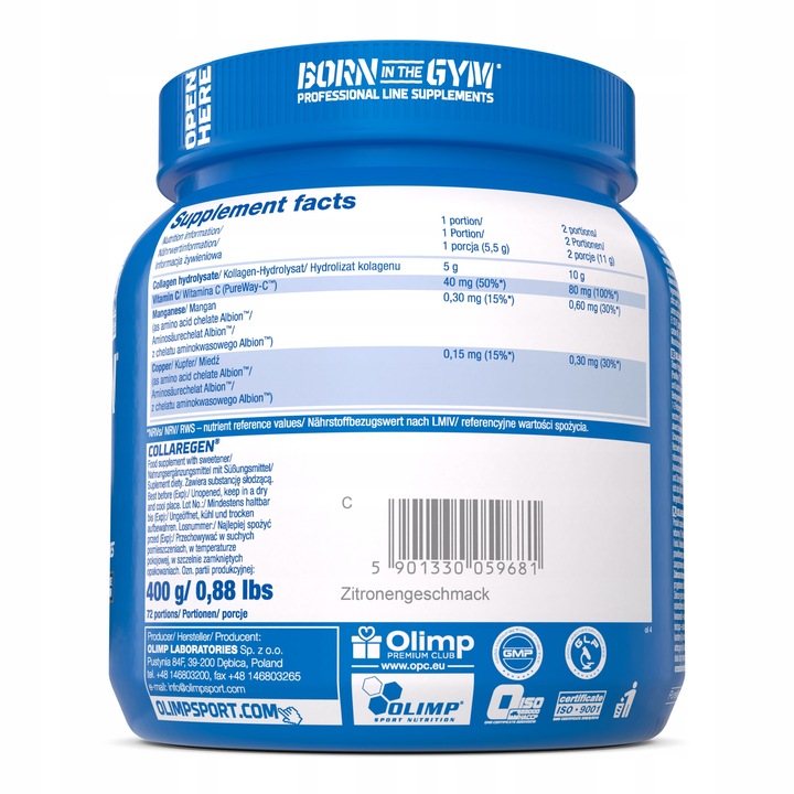 OLIMP COLLAREGEN 400g KOLAGEN STAWY WITAMINA C