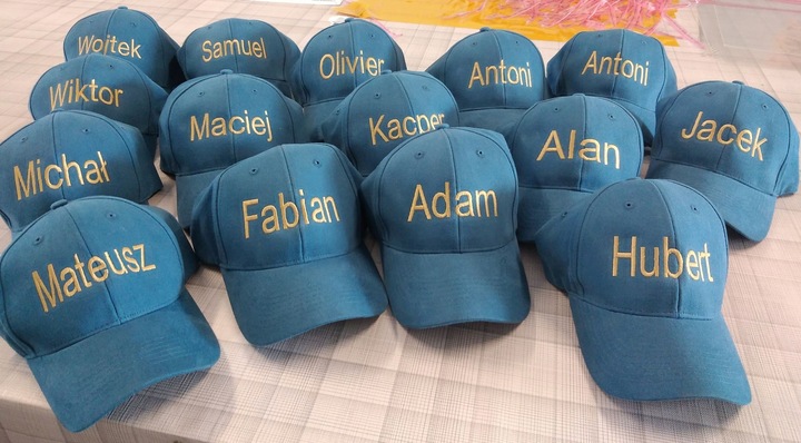 CZAPKA BEJSBOLÓWKA HAFT LOGO NAPISEM NADRUKIEM