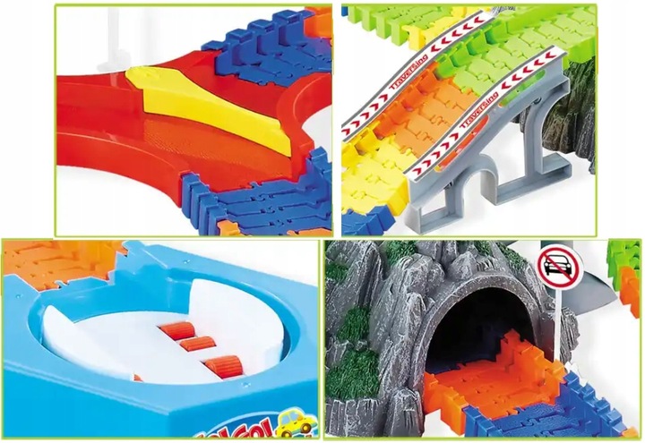 TOR SAMOCHODOWY MAGIC TRACK 5 metrów + 2 AUTKA MOST TUNELE DRZEWA WIADUKT