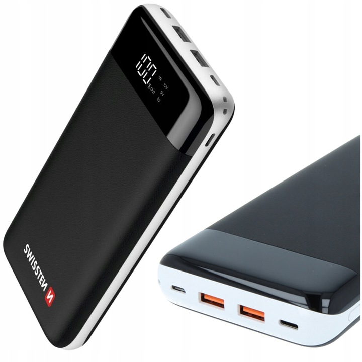 SWISSTEN Powerbank 30000 mAh Quick Charge 3.0 LCD