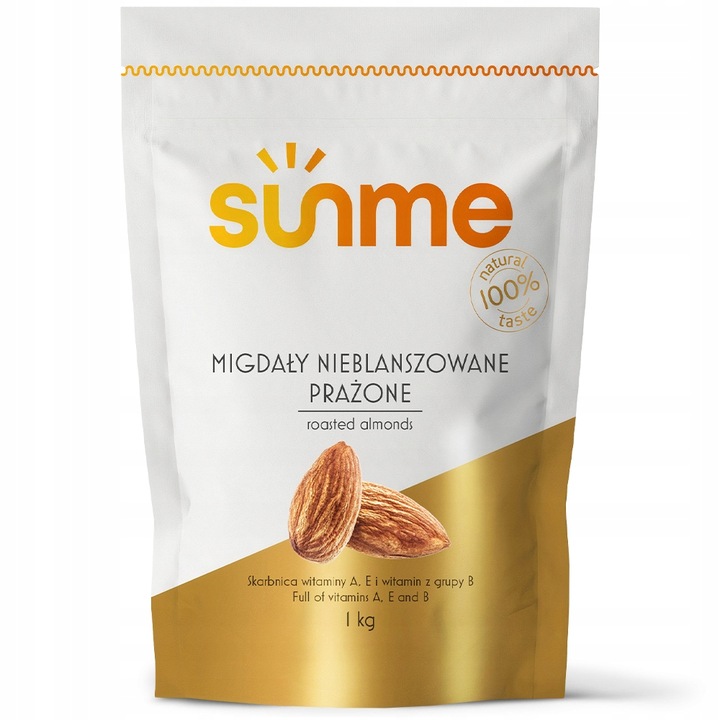 MIGDAŁY PRAŻONE 1kg Bez Soli Nieblanszowane jakość